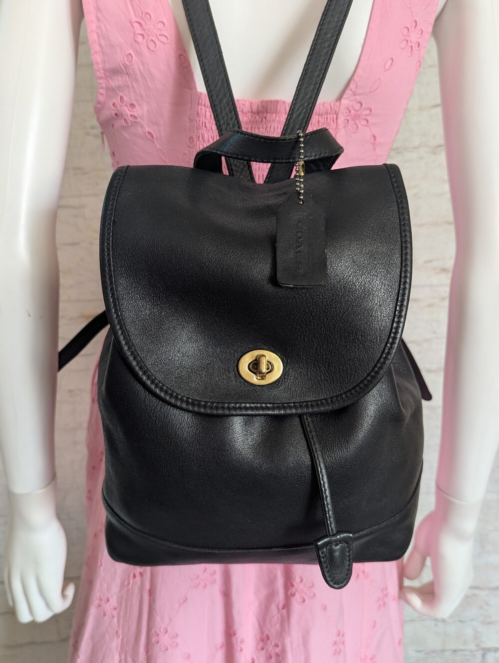 Vintage Coach Leather Mini Daypack Backpack
